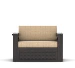 Sheesham Wooden 2 Seater Sofa Cum Bed with Mattresses for Home Living Room | Rosewood 2 Seater Sofa Cums Bed for Bedroom Without Pillow | Solid Wood Sofa Bed (Walnut DB, 2 Seater) - Image 3