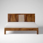 Solid Sheesham Wood Queen Size Bed Without Storage for Bedroom | Rosewood Palang Bed Living Room | Wooden Double Bed Cot for Home Hotel (Honey) - Image 4