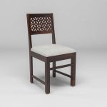 Sheesham Wooden Four Dining Chair Set with Cushion Seat for Living Room | Solid Wood Study Chair for Living Room | Office Chair for Home & Office (Set of 4, Walnut) - Image 2