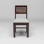 Sheesham Wooden Four Dining Chair Set with Cushion Seat for Living Room | Solid Wood Study Chair for Living Room | Office Chair for Home & Office (Set of 4, Walnut) - Image 5
