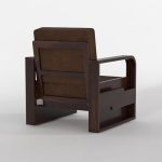 Sheesham Wooden 1 Seater Sofa for Living Room | Solid Wood Sofa with Side Pocket Storage & Cushion | Rosewood Sofa Set for Home & Office | Lounge (Walnut with Brown Cushion, 1 Seater) - Image 3