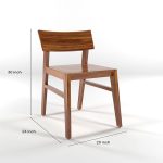 Sheesham Wooden Two Dining Chair Set for Living Room | Solid Wood Study Chair for Living Room | Office Chair for Home & Office | Rosewood (Honey) - Image 5