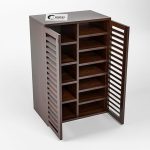 Sheesham Wood Multipurpose Shoe Rack Cabinet for Home | Solid Wood Shoe Cabinet Storage | Eentrway | Rosewood Slipper Racks for Living Room | Hallway Furniture (Walnut) - Image 2