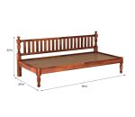 Solid Sheesham Wood Sofa 3 Seater Sofa Diwan Bed for Home Living Room Wooden Couch Diwan Sofa Settee for Living Room and Office | Rosewood Three 3 Seater Sofa (Honey, 3 Seater) - Image 5