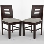 Sheesham Wooden Two Dining Chair Set with Cushion Seat for Living Room | Solid Wood Study Chair for Living Room | Office Chair for Home & Office (Set of 2, Walnut) - Image 5