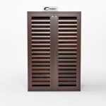Sheesham Wood Multipurpose Shoe Rack Cabinet for Home | Solid Wood Shoe Cabinet Storage | Eentrway | Rosewood Slipper Racks for Living Room | Hallway Furniture (Walnut) - Image 3