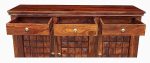Solid Sheesham Wooden Sideboard Cabinet with Drawer for Living Room | Free Standing Movable Kitchan Storage for Home | Rosewood Cabinet for Bedroom (Honey) - Image 5
