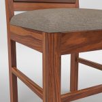 Sheesham Wooden Two Dining Chair Set with Cushion Seat for Living Room | Solid Wood Study Chair for Living Room | Office Chair for Home & Office (Set of 2, Honey) - Image 2