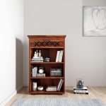 Solid Sheesham Wood Open Book Shelf for Living Room | Wooden Bookshelf for Library | Book Shelves | Rosewood Bookcase | Shelf Books Rack for Home & Office (Small, Honey) - Image 4