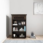Solid Sheesham Wood Open Book Shelf for Living Room | Wooden Bookshelf for Library | Book Shelves | Rosewood Bookcase | Shelf Books Rack for Home & Office (Small, Walnut) - Image 4