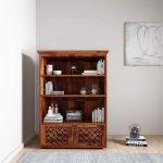 Solid Sheesham Wood Open Book Shelf for Living Room | Wooden Bookshelf for Library | Book Shelves | Rosewood Bookcase | Shelf Books Rack for Home & Office (Medium, Honey) - Image 4